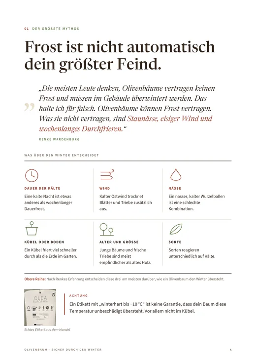 Seite 5: Frost ist nicht automatisch dein größter Feind
