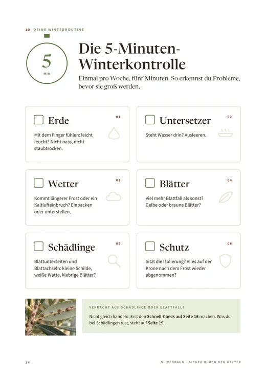 Seite 14: Die 5-Minuten-Winterkontrolle