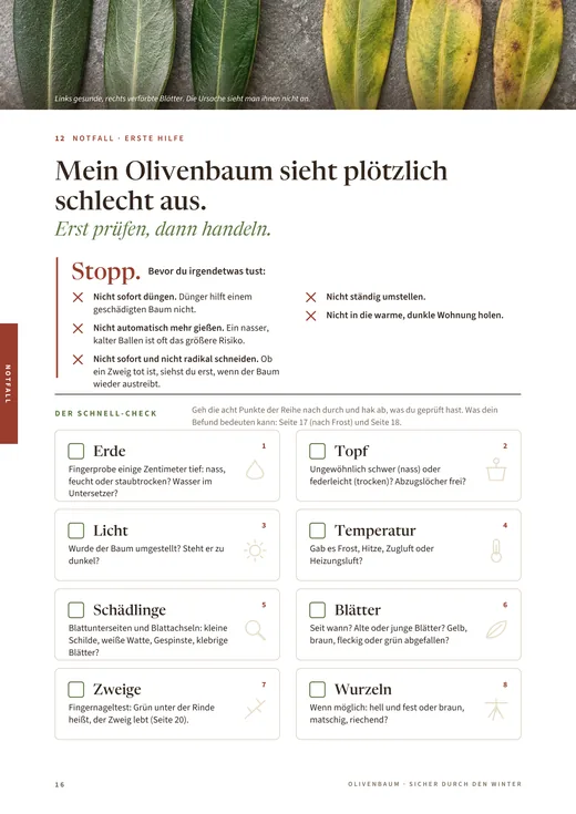 Seite 16: Notfall – Erste Hilfe und Schnell-Check